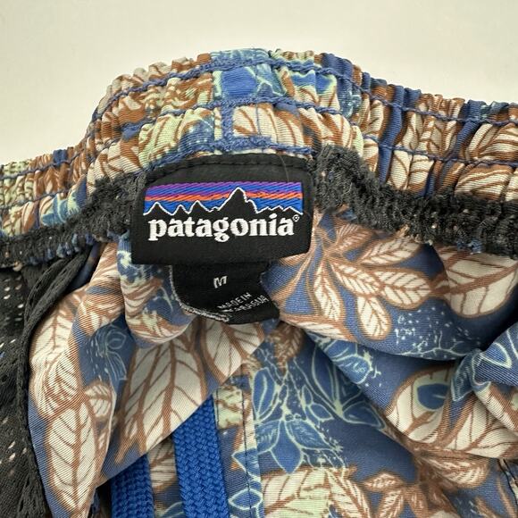 Patagonia Men’s Baggies Shorts Blue Floral 5" - Picture 4 of 6